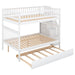 Full - Over - Full Bunk Bed with Trundle and Staircase - Gear Elevation